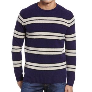 Men's Nn07 Nathan Stripe 6212 Wool Crewneck Sweater